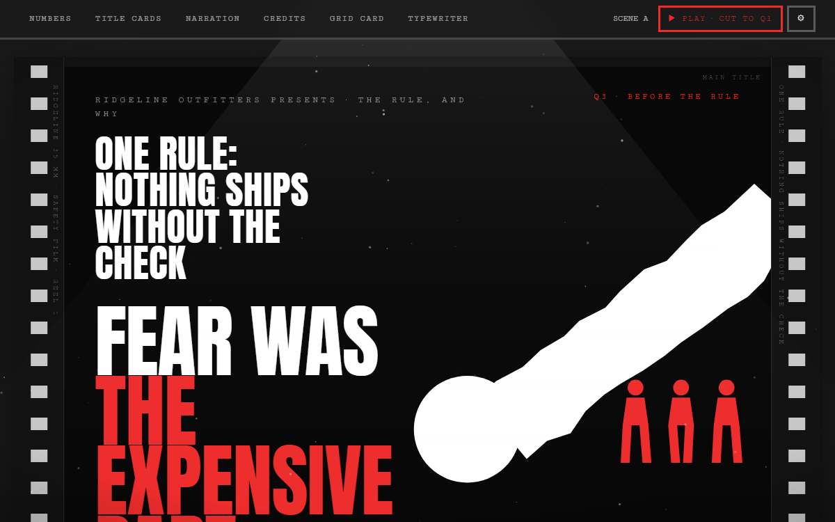 Screenshot of the Saul Bass title sequence page.