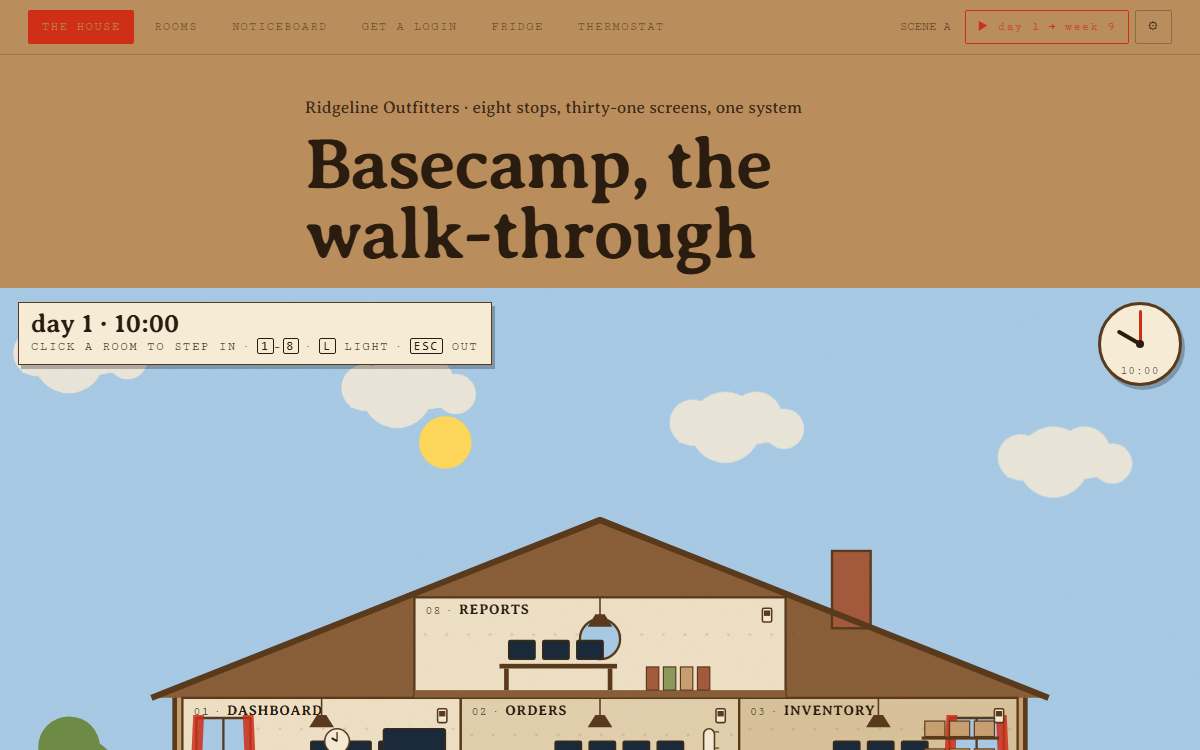 Screenshot of the Home page.